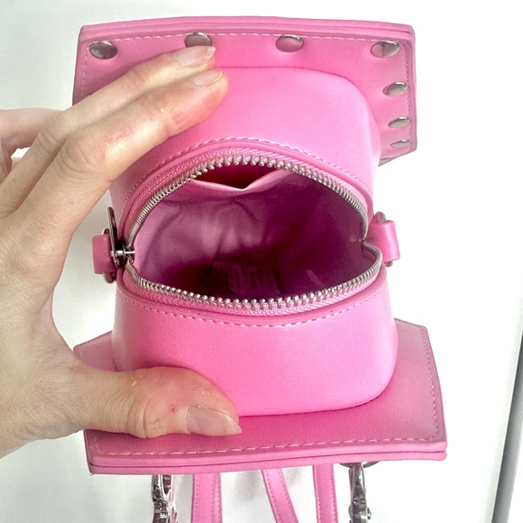 Sugar Thrillz Dollskill Cute But Deadly Pink Kawaii Goth Coffin Bag/Purse - Picture 7 of 9